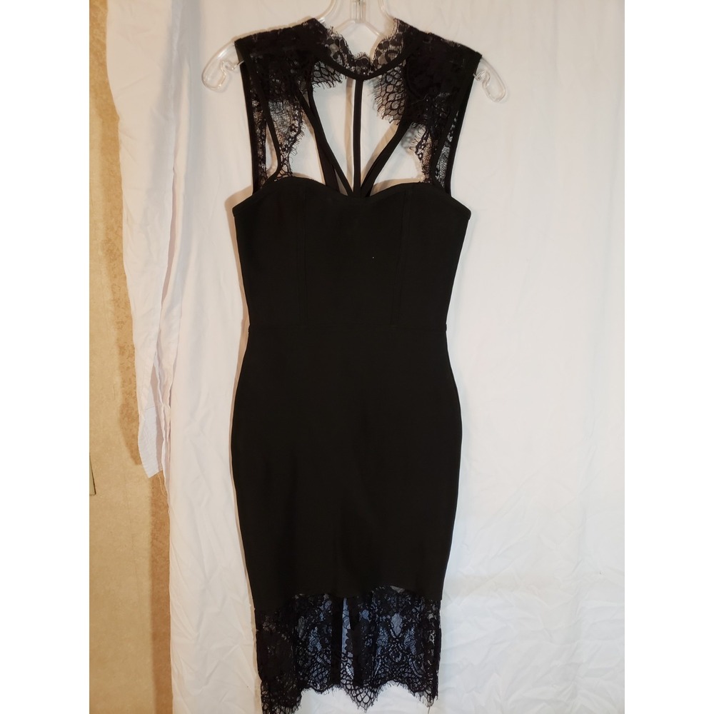 Women's 12th Heart Black Sleeveless Lace Dress Size S